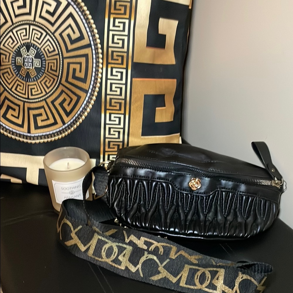 Black and Gold Crossbody Bag